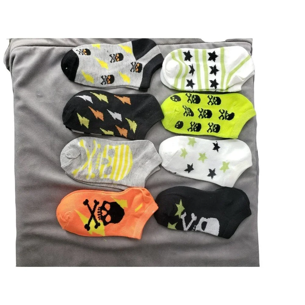 Boy's Small 6/7 Skull Lighting Bolt Novelty Orange Black Gray NEW WITHOUT‎ TAGS